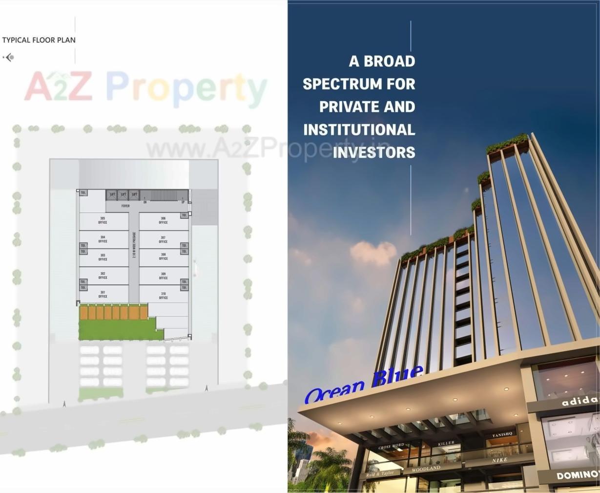 Layout of real estate project Ocean Blue located at Chadavad, Ahmedabad, Gujarat