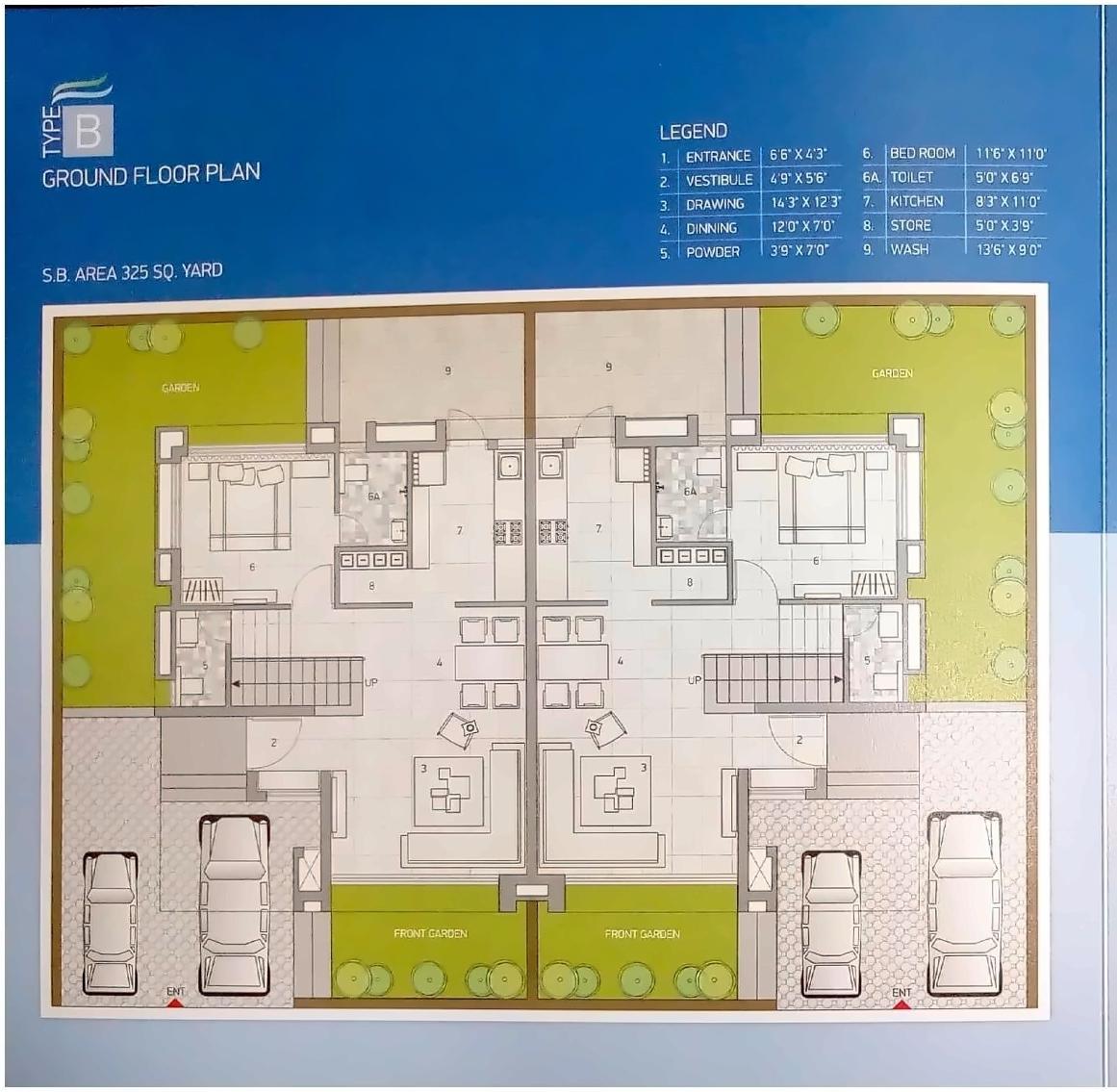 Layout of real estate project Ocean Villas located at Sarkhej, Ahmedabad, Gujarat