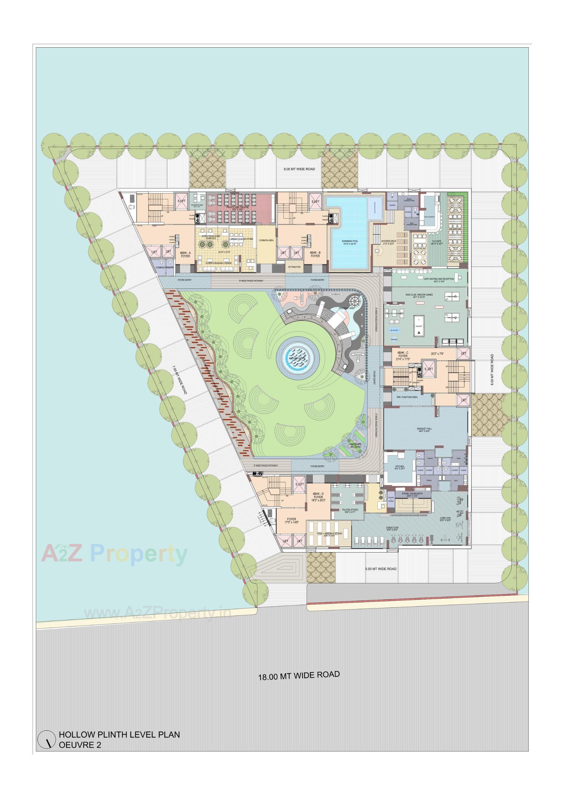Layout of real estate project Oeuvre located at Bodakdev, Ahmedabad, Gujarat