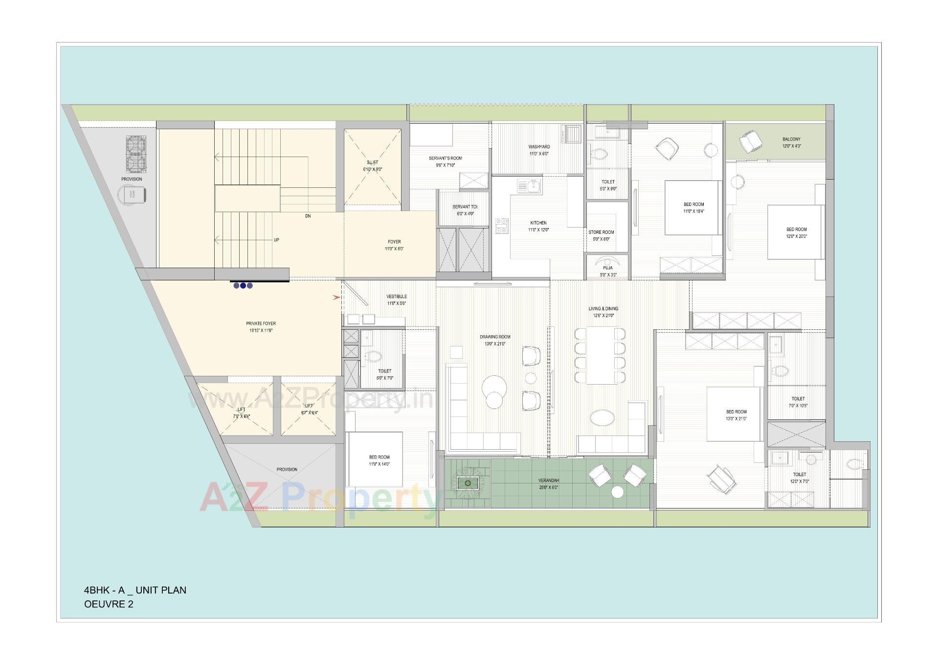 Layout of real estate project Oeuvre located at Bodakdev, Ahmedabad, Gujarat