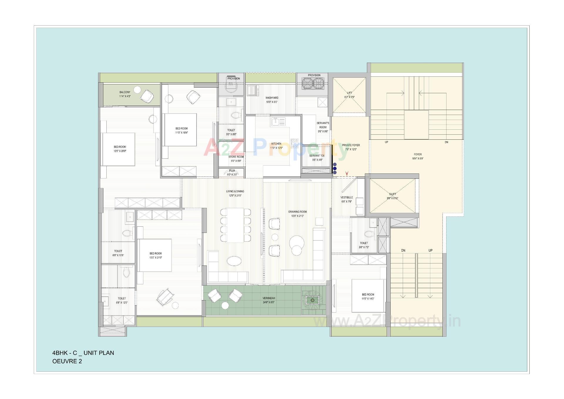 Layout of real estate project Oeuvre located at Bodakdev, Ahmedabad, Gujarat