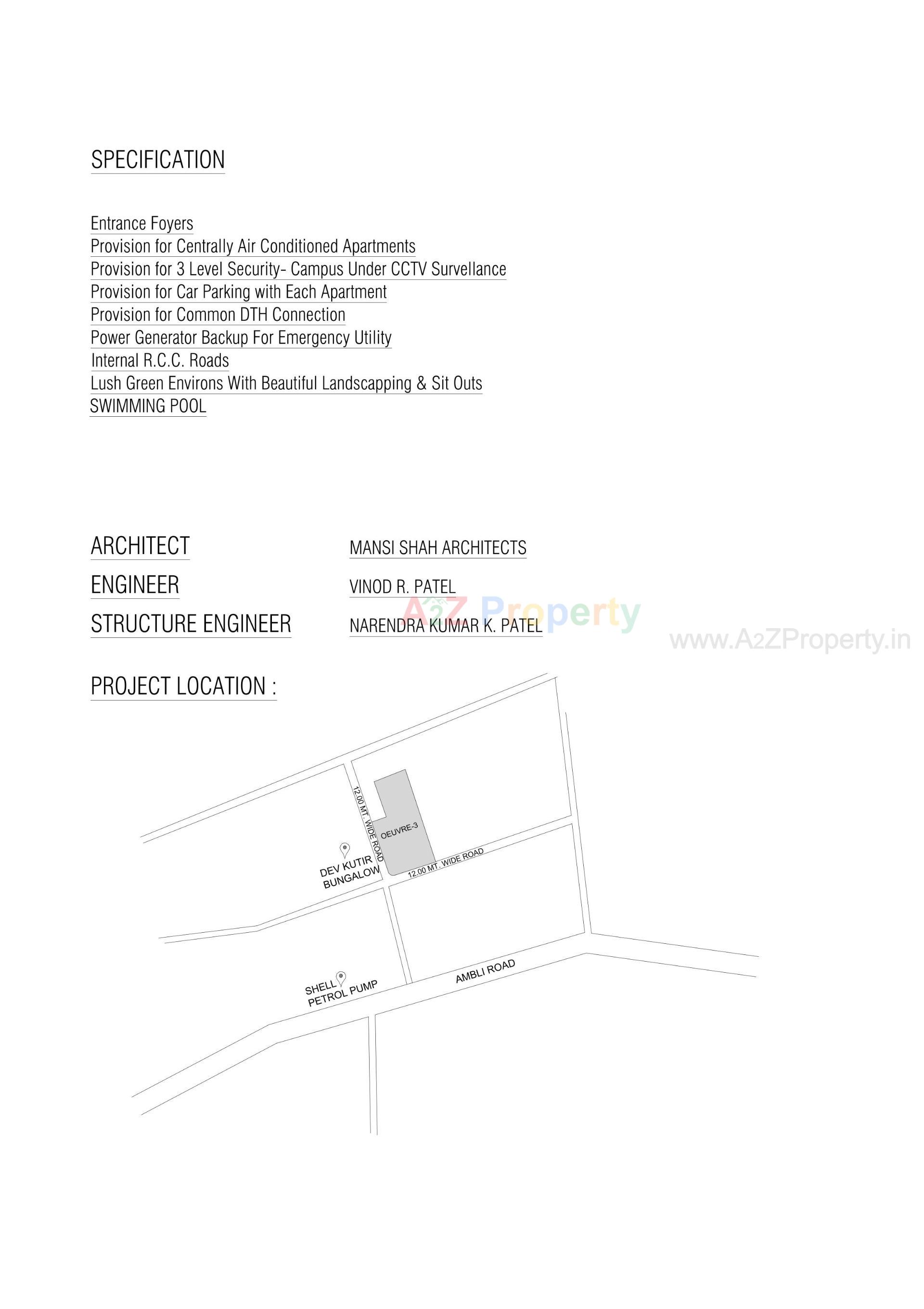  of real estate project Oeuvre located at Ambali, Ahmedabad, Gujarat