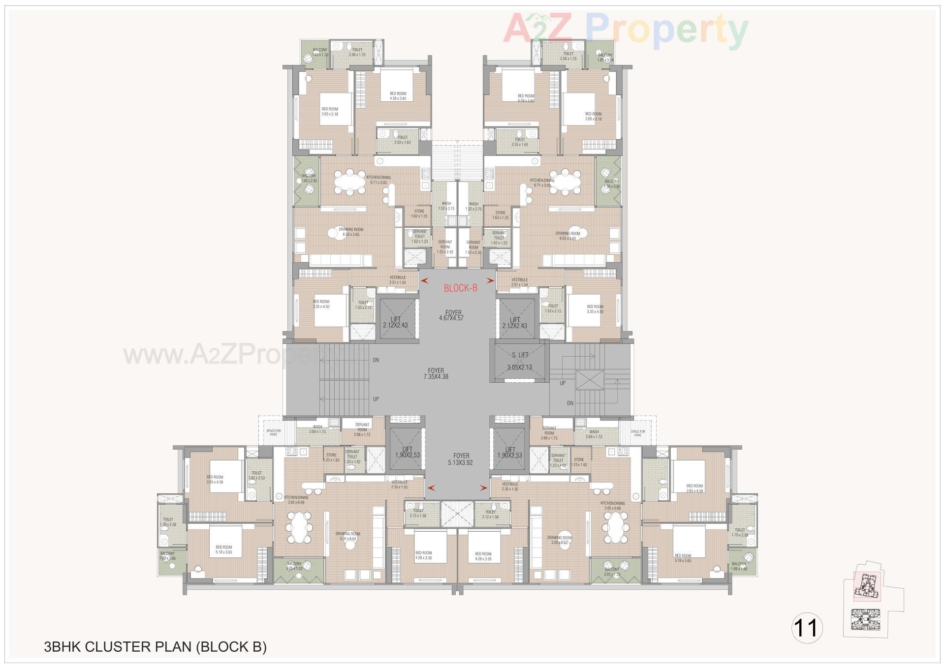 Layout of real estate project Oeuvre Iconic located at Bodakdev, Ahmedabad, Gujarat