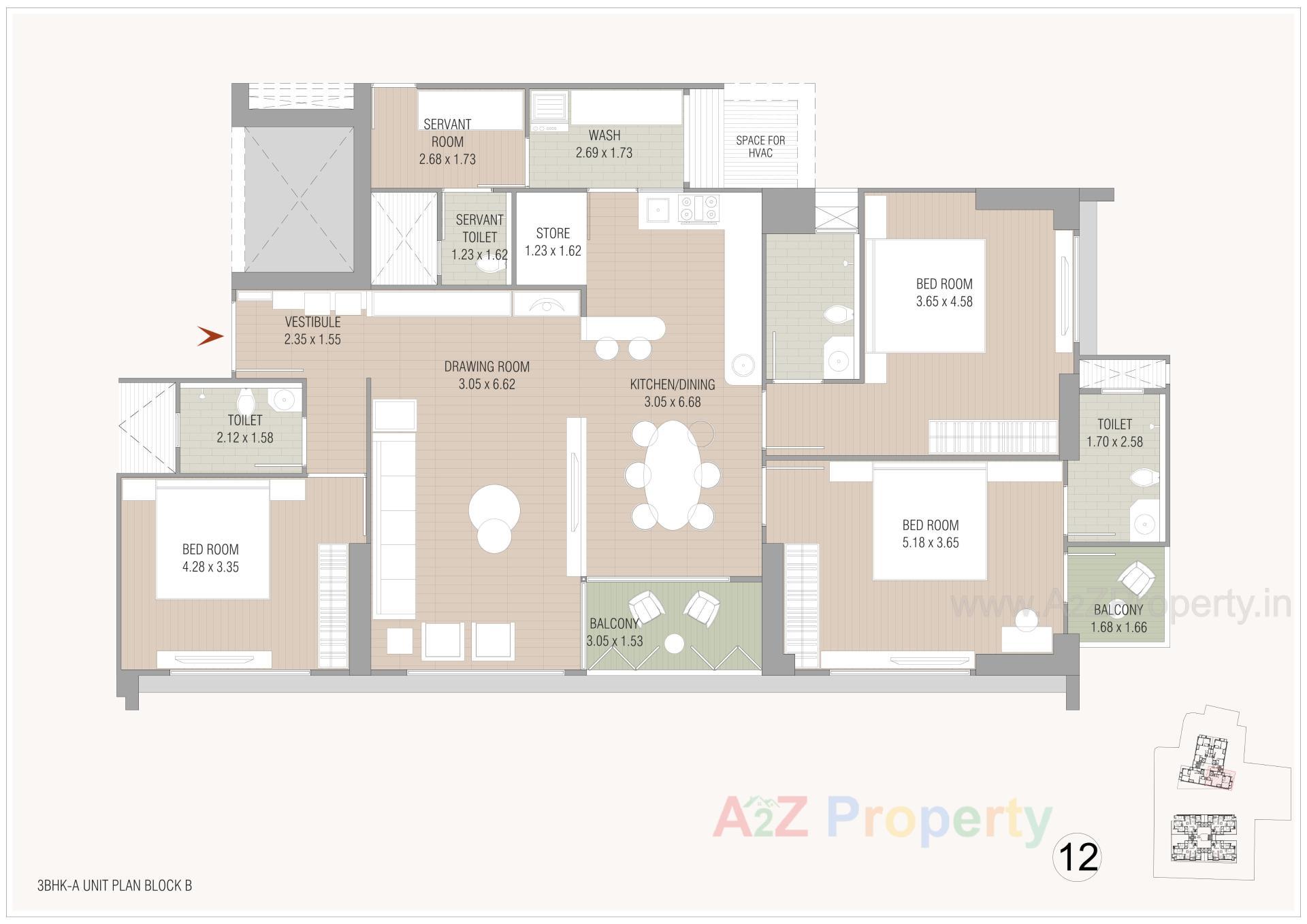 Layout of real estate project Oeuvre Iconic located at Bodakdev, Ahmedabad, Gujarat