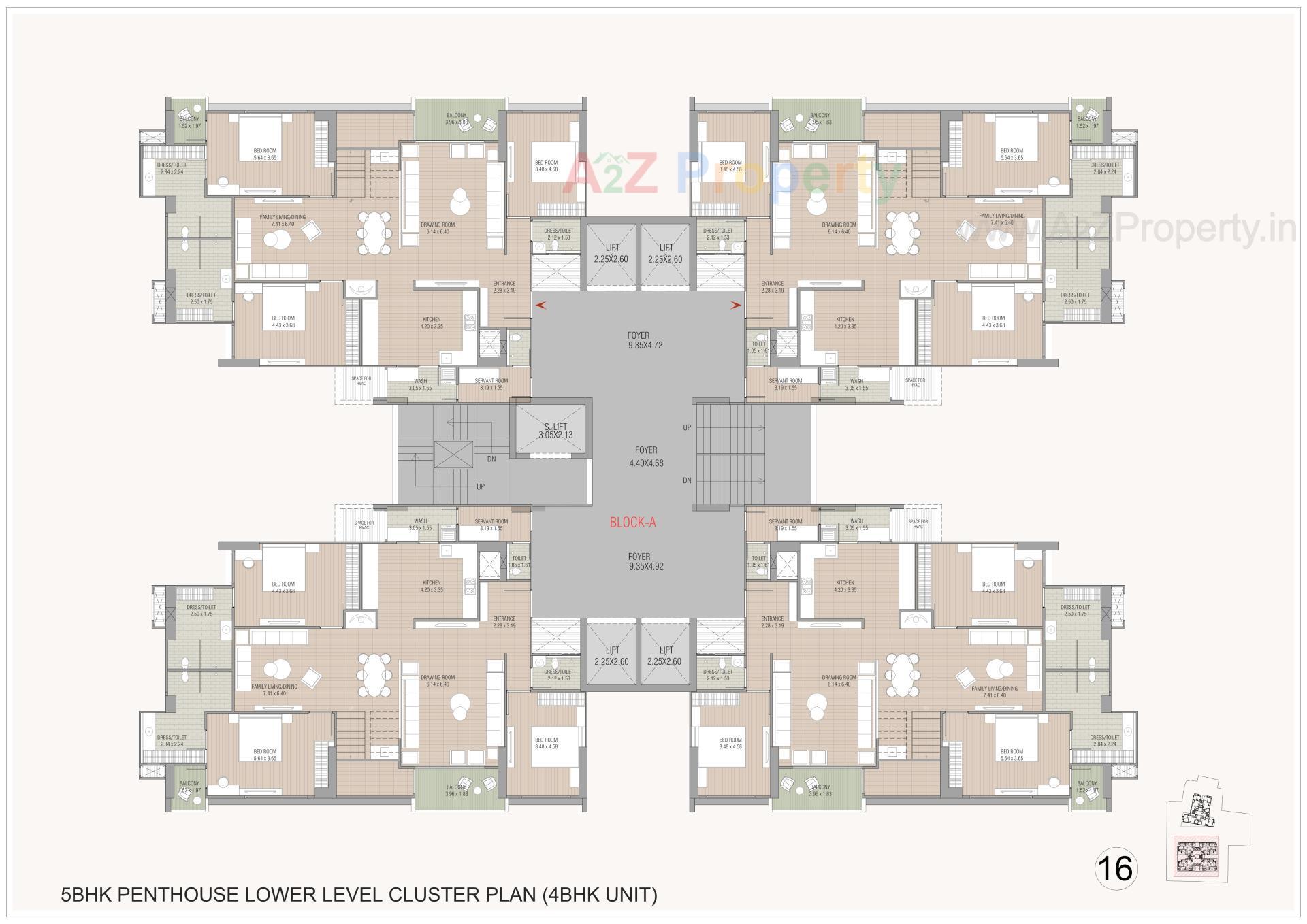 Layout of real estate project Oeuvre Iconic located at Bodakdev, Ahmedabad, Gujarat