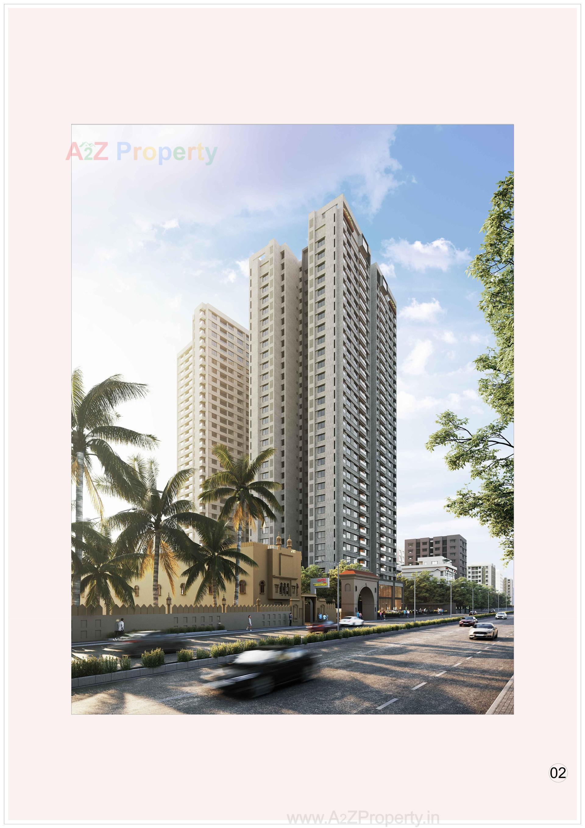 3D Elevation of real estate project Oeuvre Iconic located at Bodakdev, Ahmedabad, Gujarat