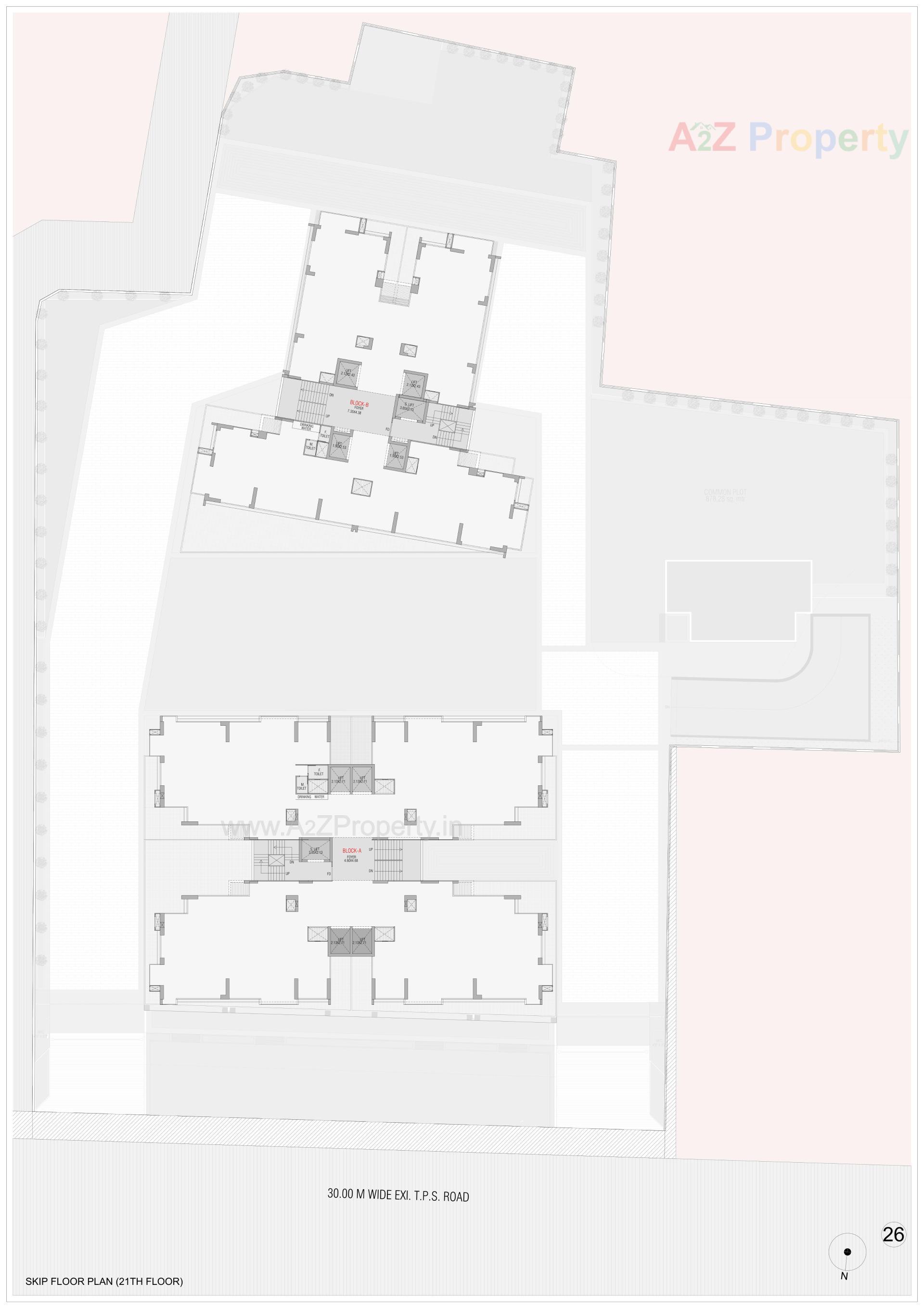 Layout of real estate project Oeuvre Iconic located at Bodakdev, Ahmedabad, Gujarat
