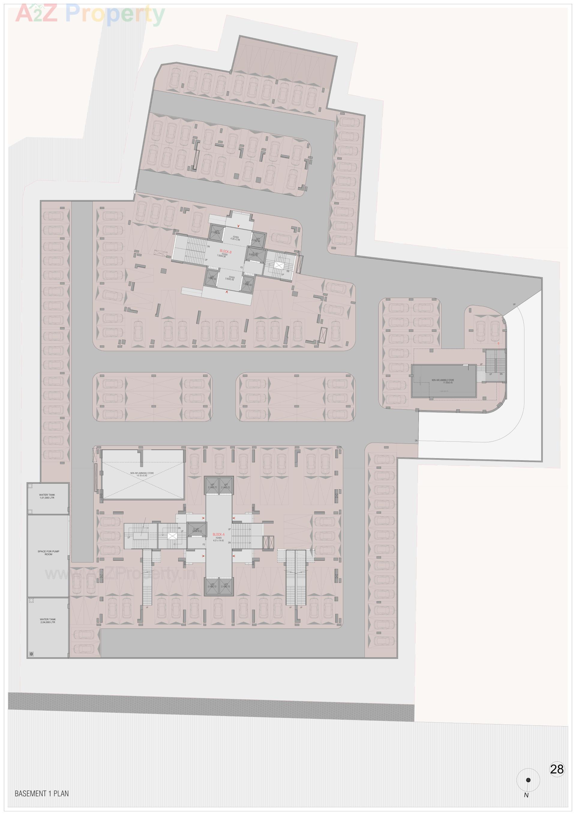 Layout of real estate project Oeuvre Iconic located at Bodakdev, Ahmedabad, Gujarat
