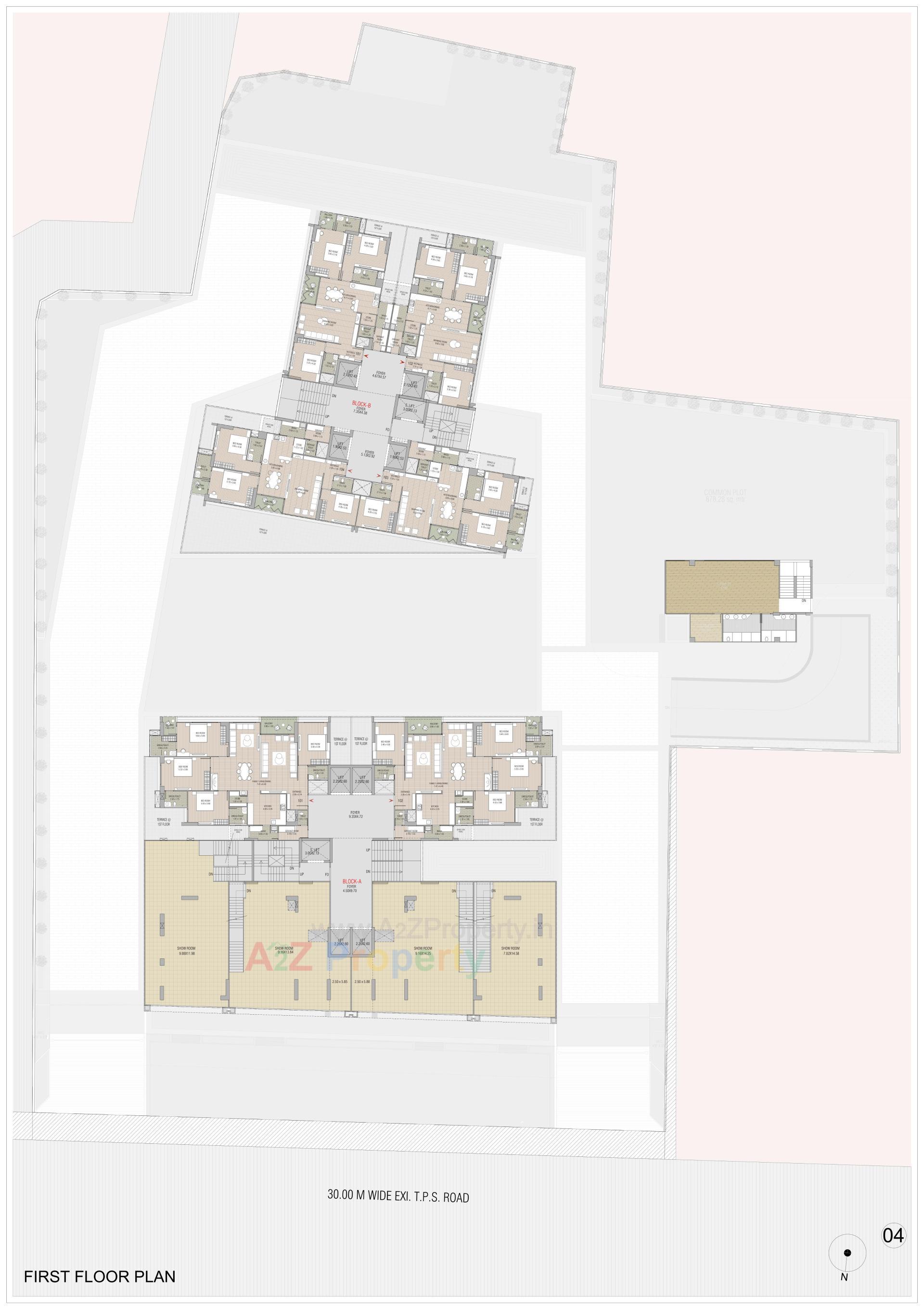 Layout of real estate project Oeuvre Iconic located at Bodakdev, Ahmedabad, Gujarat