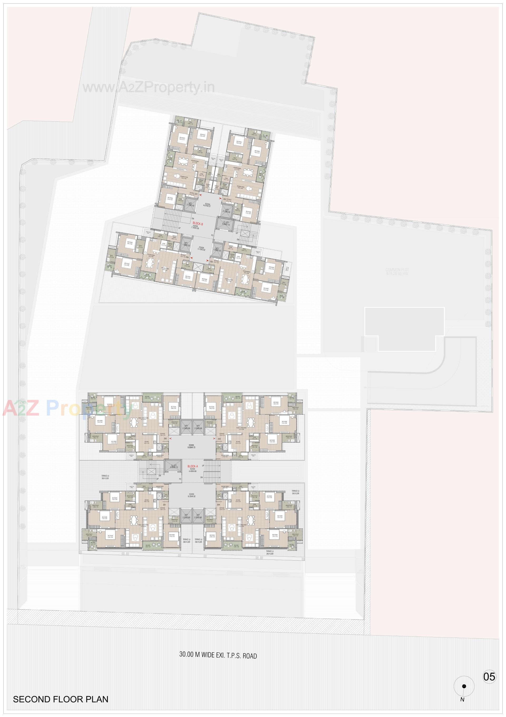 Layout of real estate project Oeuvre Iconic located at Bodakdev, Ahmedabad, Gujarat