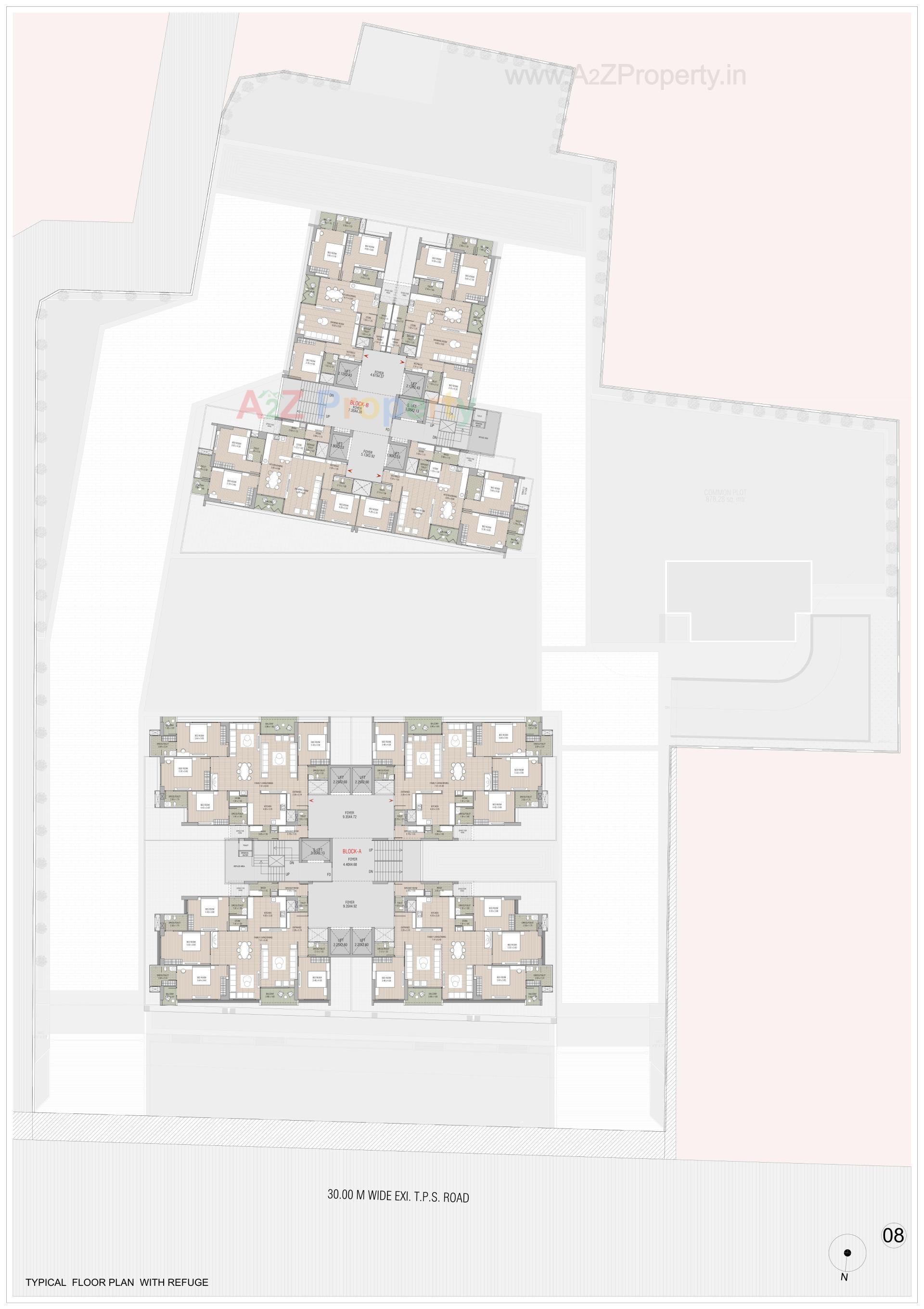 Layout of real estate project Oeuvre Iconic located at Bodakdev, Ahmedabad, Gujarat