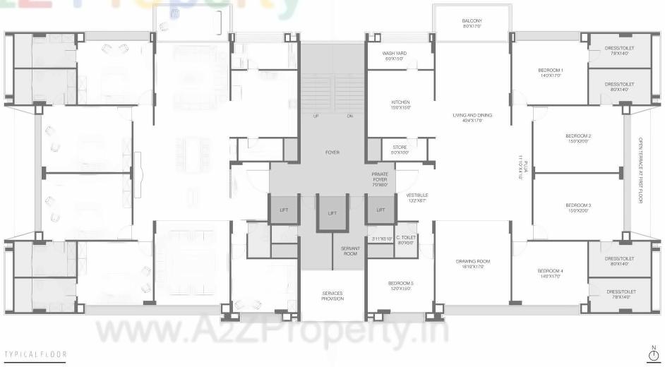 Layout of real estate project Oeuvre located at Jodhpur, Ahmedabad, Gujarat