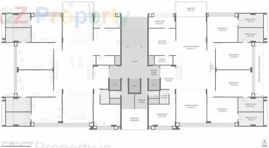 Layout of real estate project Oeuvre located at Jodhpur, Ahmedabad, Gujarat