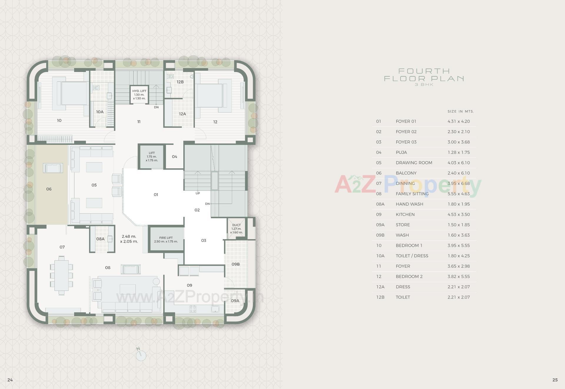 Layout of real estate project Olive Xiv located at Vastrapur, Ahmedabad, Gujarat