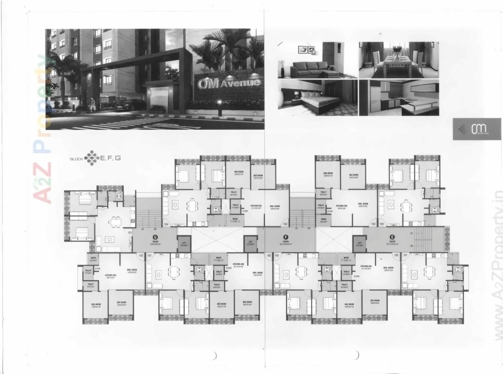 Layout of real estate project Om Avenue located at Sanand, Ahmedabad, Gujarat