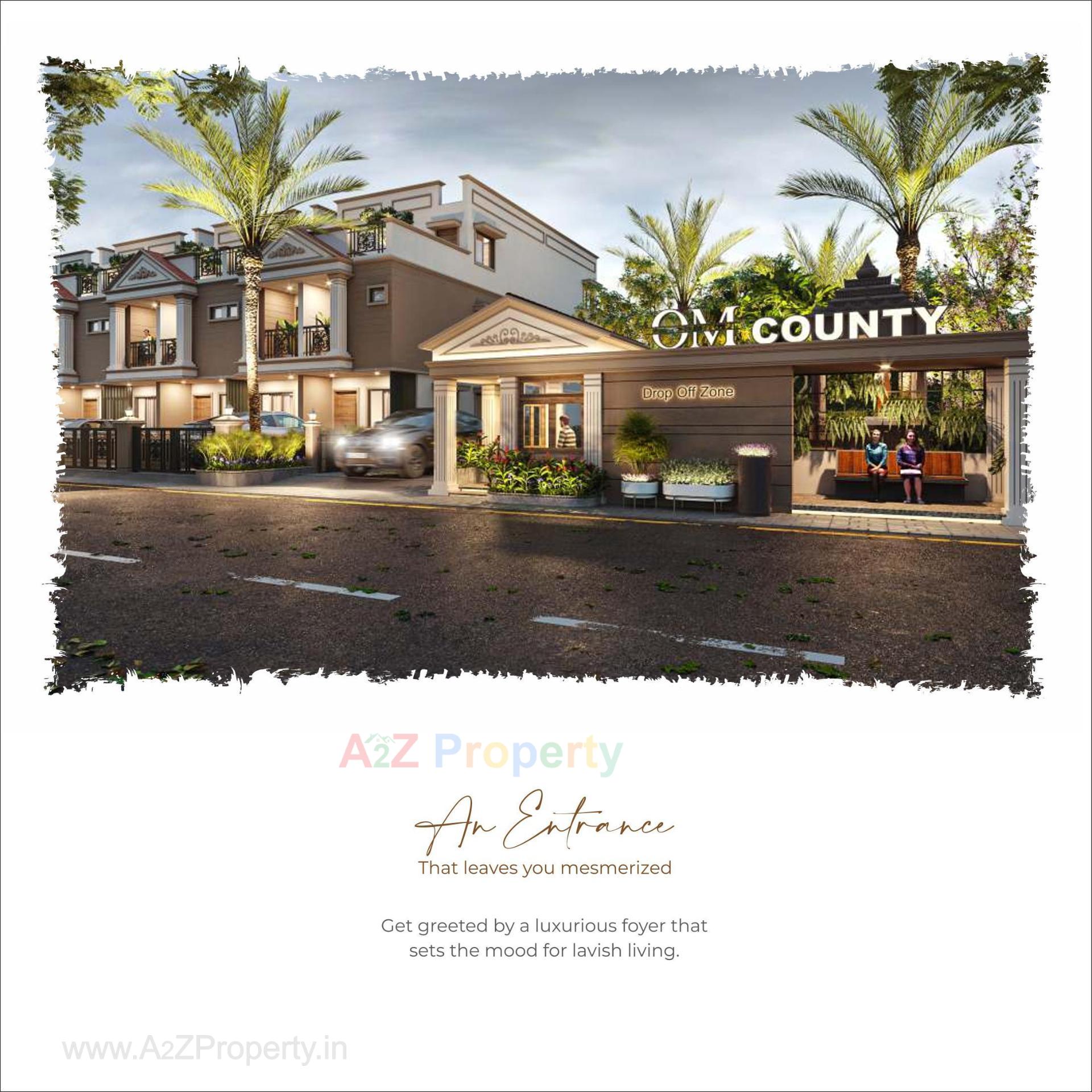 3D Elevation of real estate project Om County located at Vinzol, Ahmedabad, Gujarat