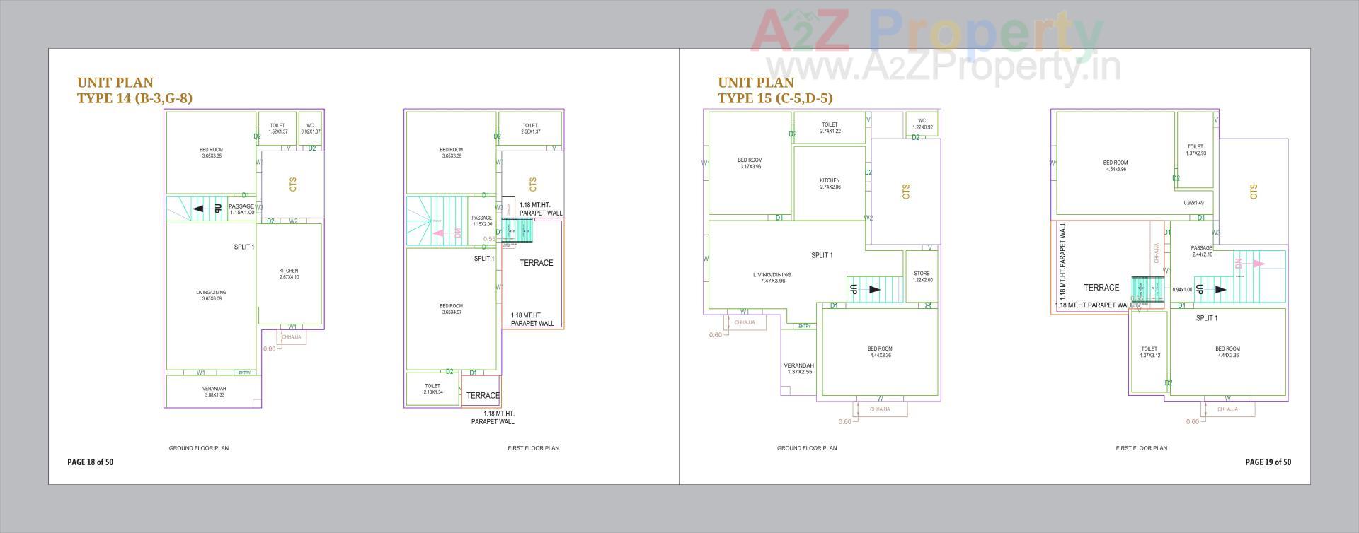 Layout of real estate project Om Courtyard located at Vinzol, Ahmedabad, Gujarat