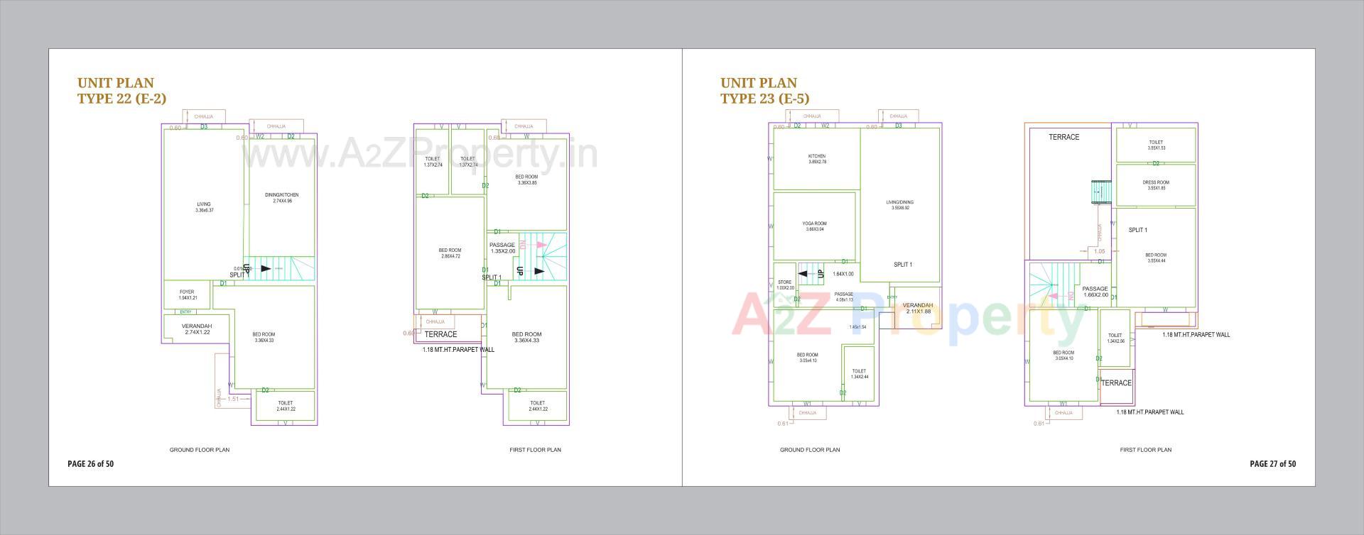 Layout of real estate project Om Courtyard located at Vinzol, Ahmedabad, Gujarat