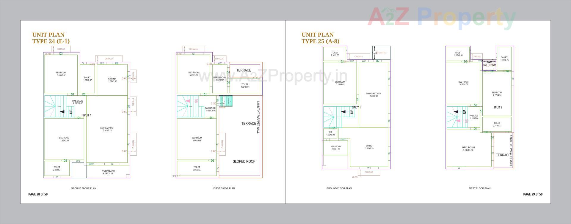 Layout of real estate project Om Courtyard located at Vinzol, Ahmedabad, Gujarat