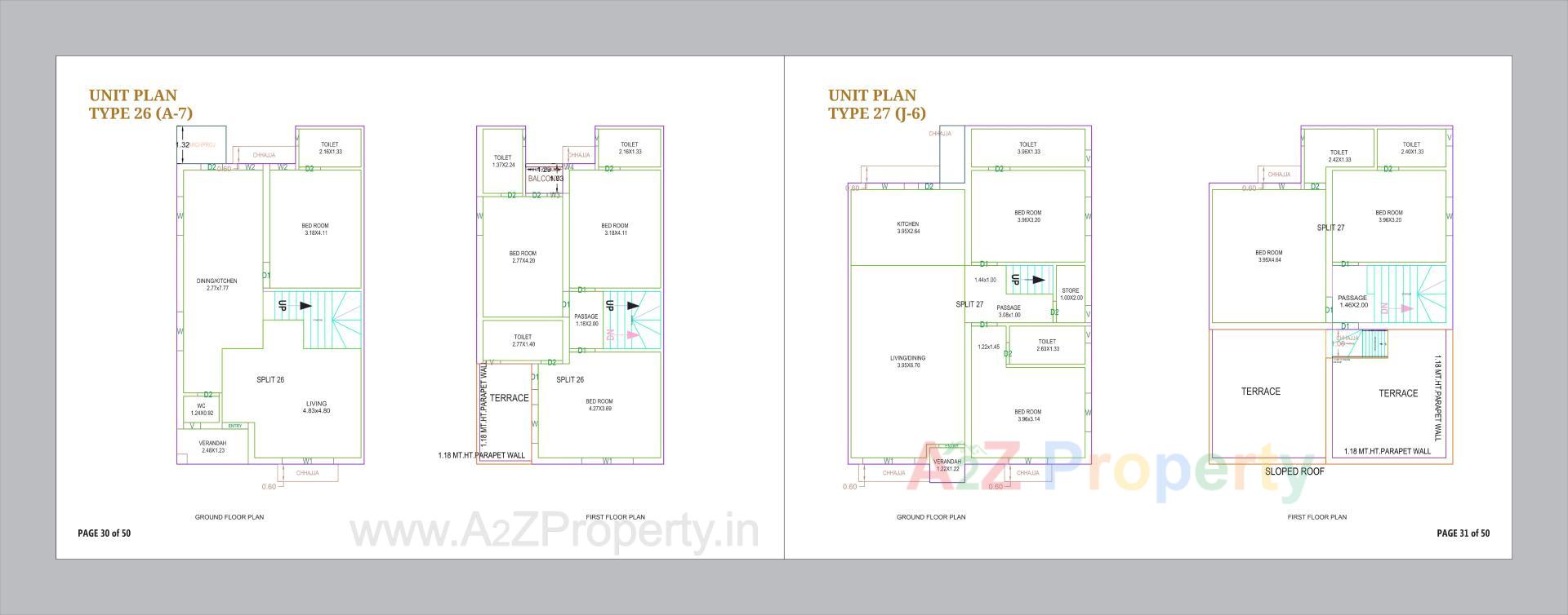 Layout of real estate project Om Courtyard located at Vinzol, Ahmedabad, Gujarat