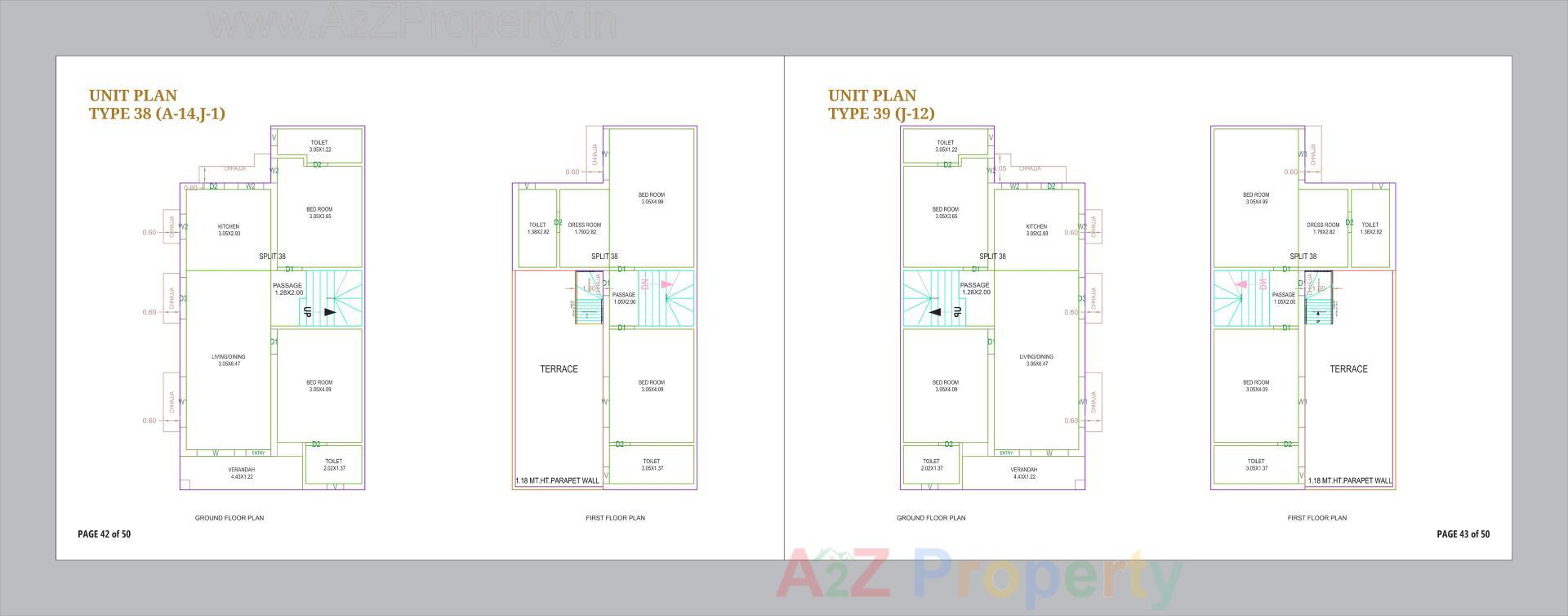 Layout of real estate project Om Courtyard located at Vinzol, Ahmedabad, Gujarat