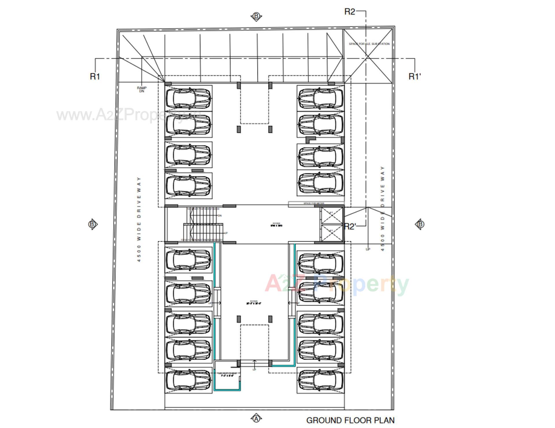 Layout of real estate project Om Krupa located at Thaltej, Ahmedabad, Gujarat