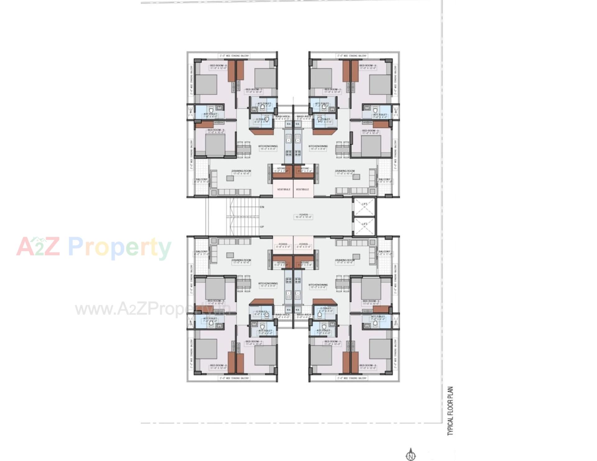 Layout of real estate project Om Krupa located at Thaltej, Ahmedabad, Gujarat