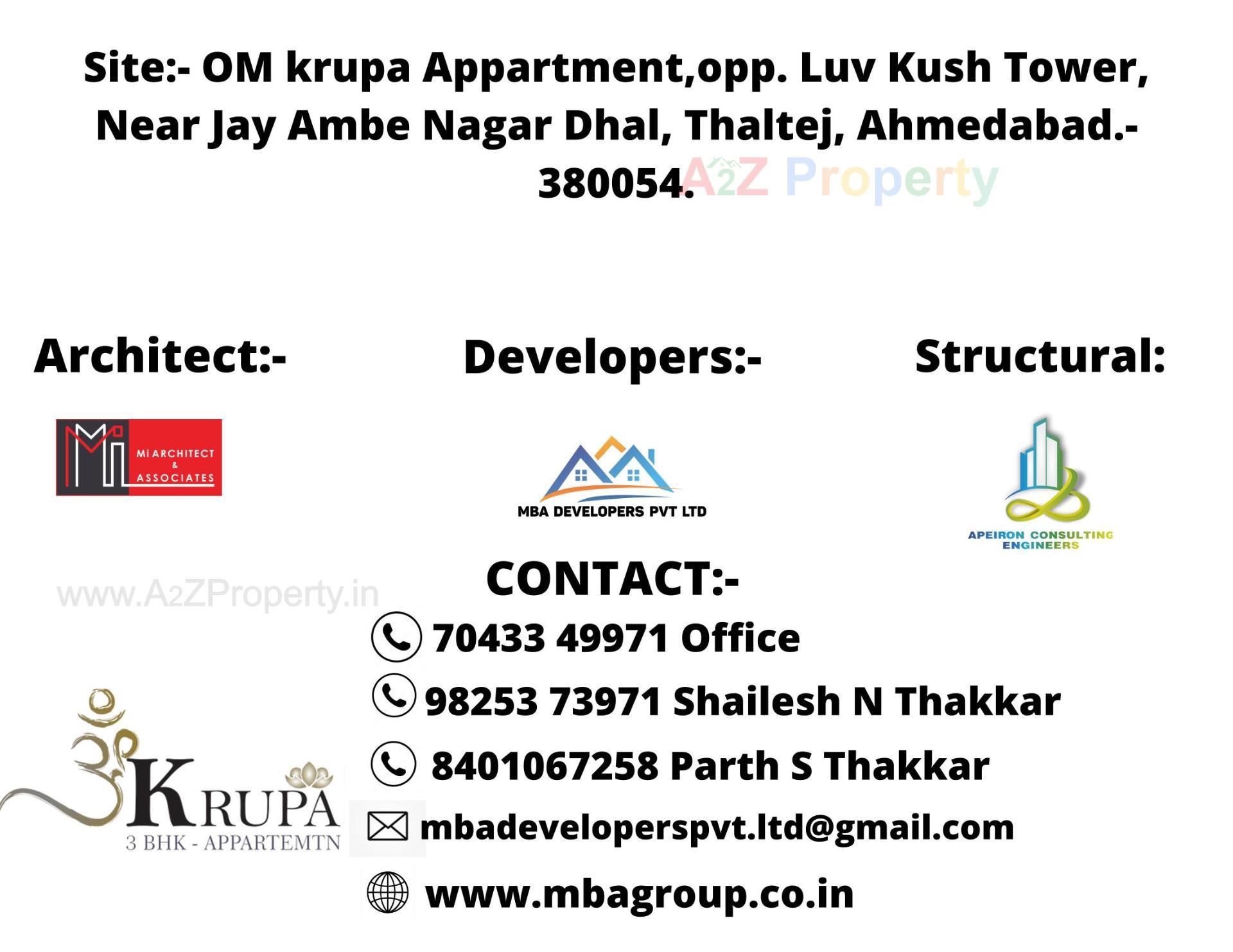  of real estate project Om Krupa located at Thaltej, Ahmedabad, Gujarat