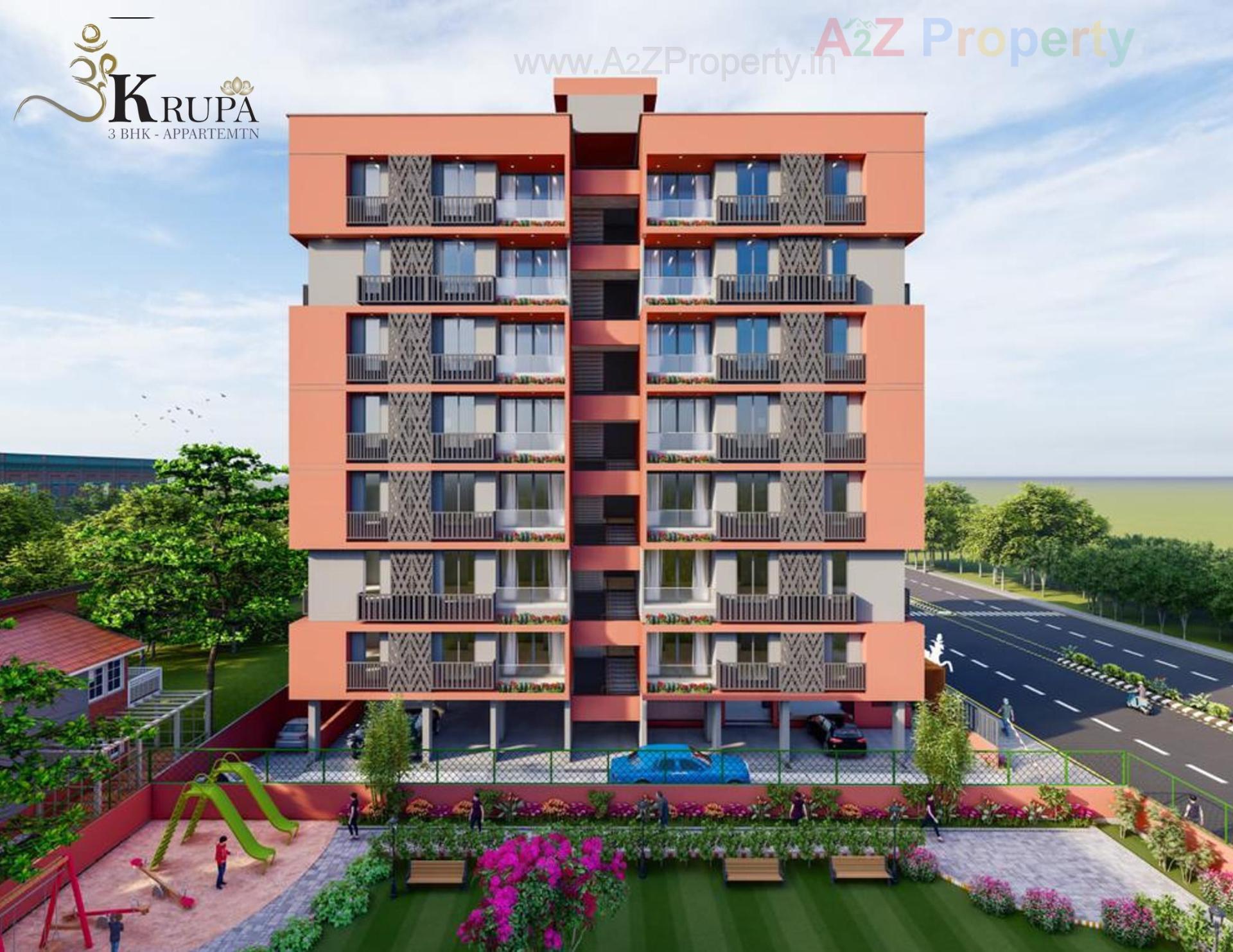 3D Elevation of real estate project Om Krupa located at Thaltej, Ahmedabad, Gujarat