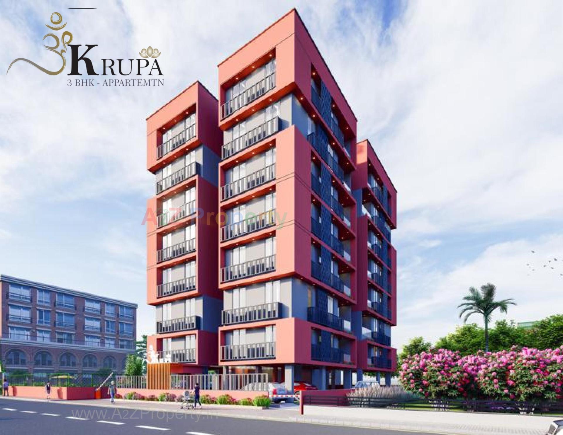 3D Elevation of real estate project Om Krupa located at Thaltej, Ahmedabad, Gujarat