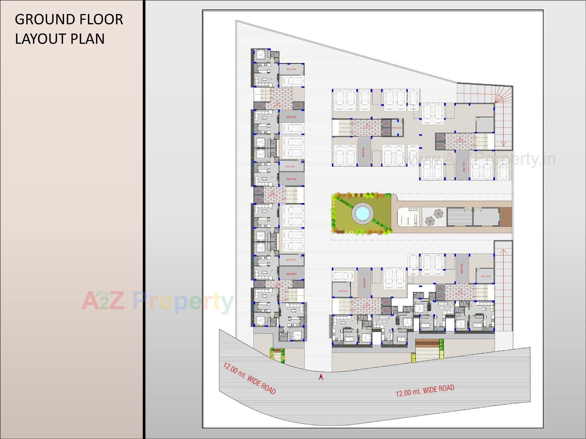 Layout of real estate project Om Residency located at Chenpur, Ahmedabad, Gujarat