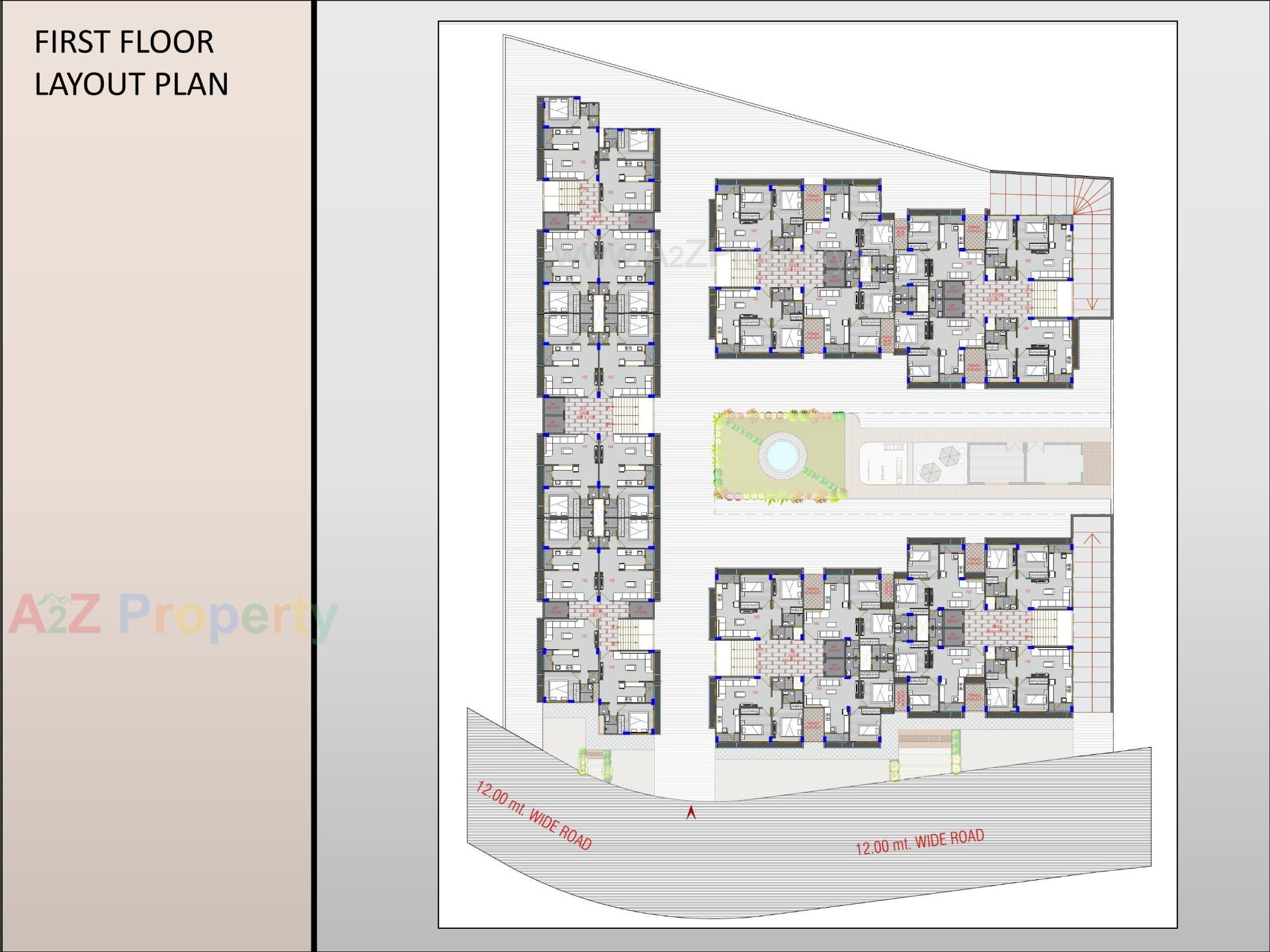 Layout of real estate project Om Residency located at Chenpur, Ahmedabad, Gujarat