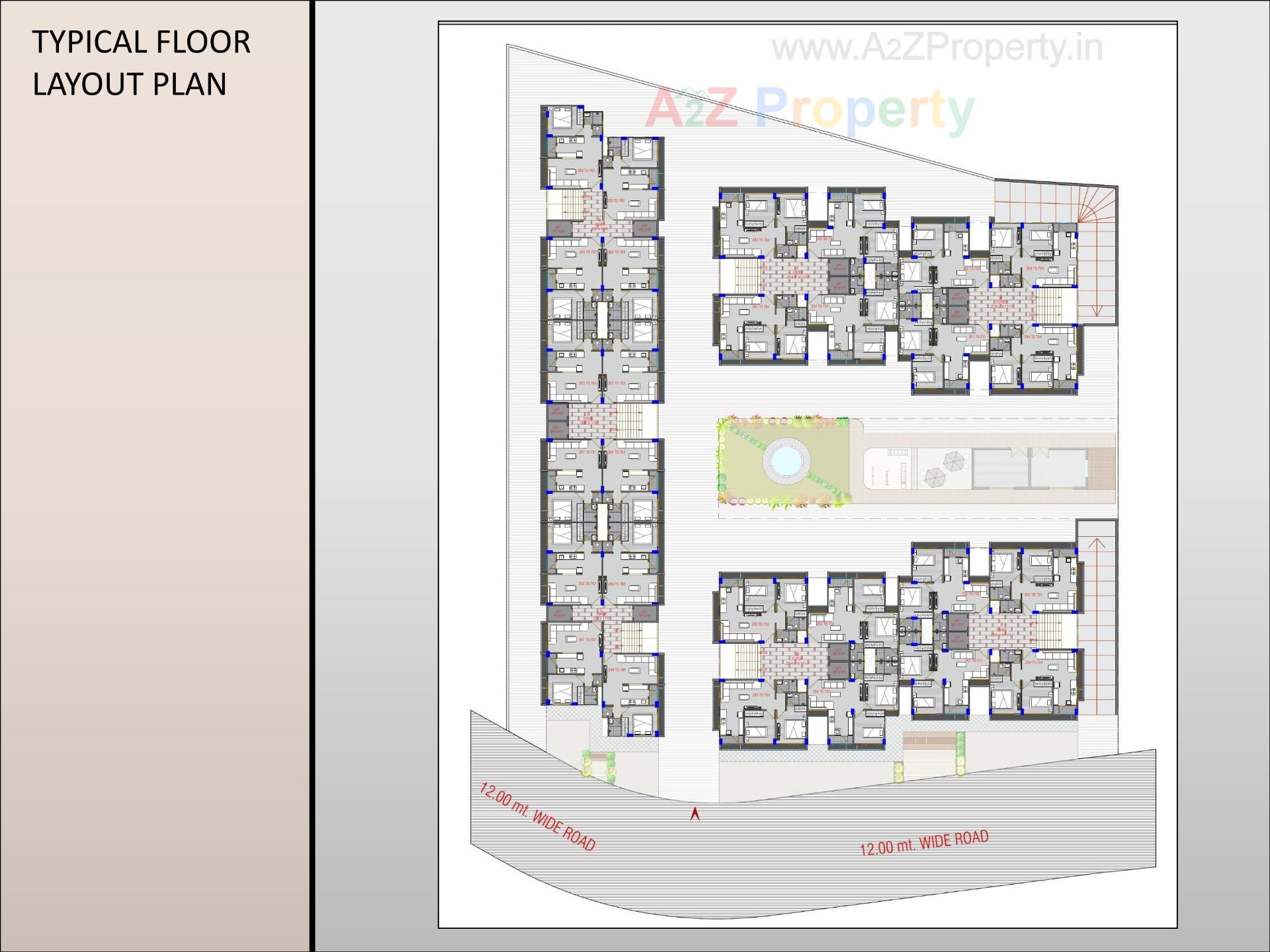 Layout of real estate project Om Residency located at Chenpur, Ahmedabad, Gujarat