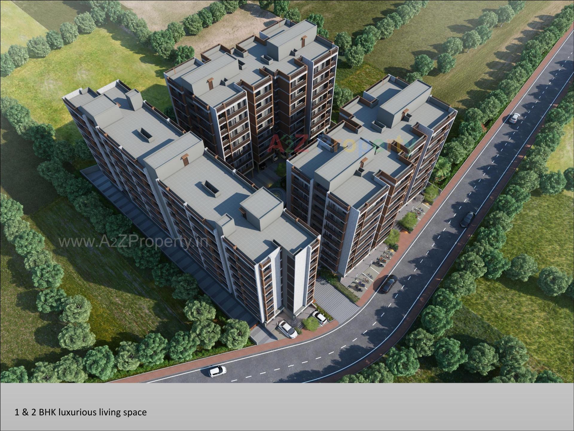 3D Elevation of real estate project Om Residency located at Chenpur, Ahmedabad, Gujarat