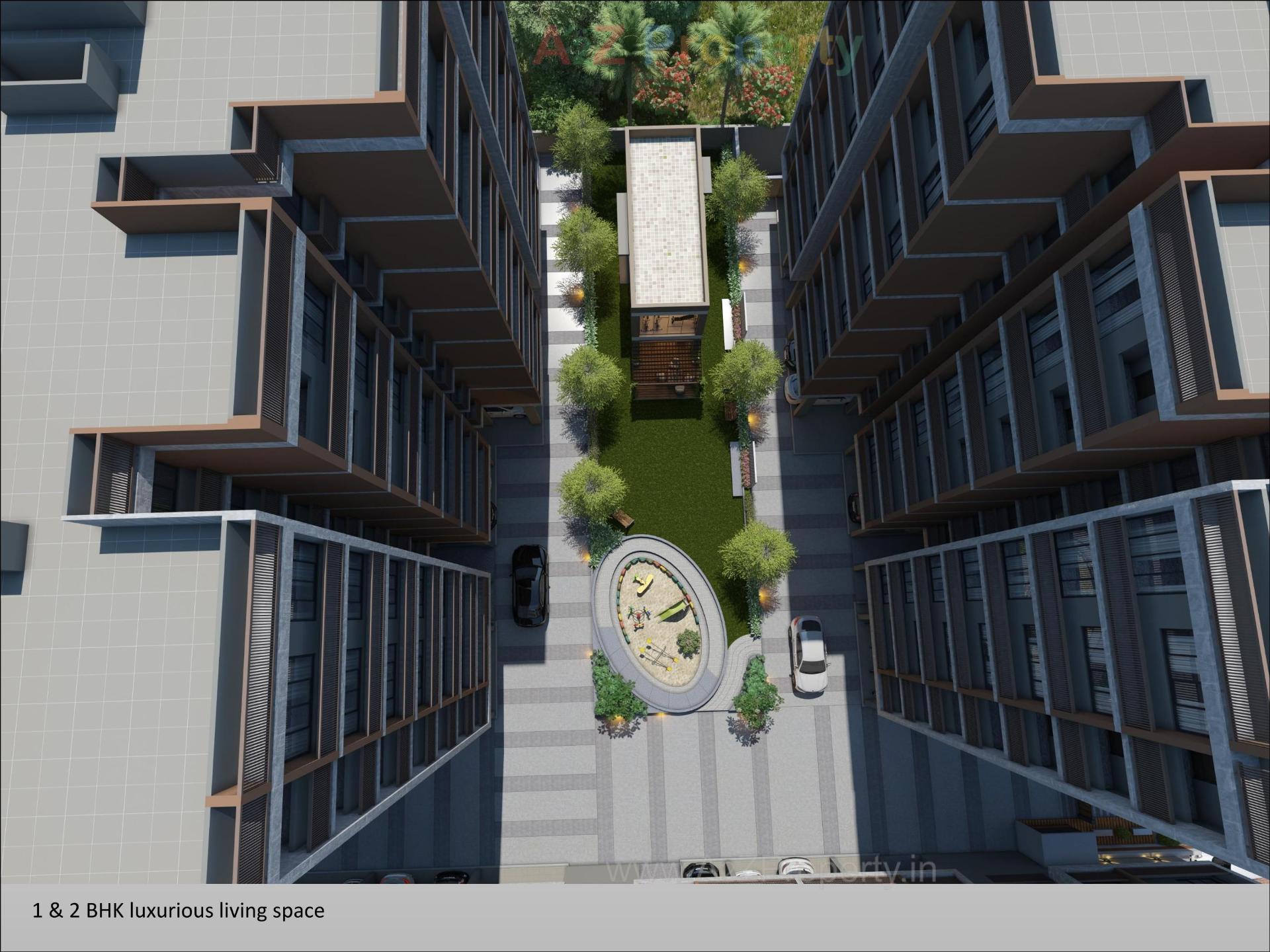 3D Elevation of real estate project Om Residency located at Chenpur, Ahmedabad, Gujarat