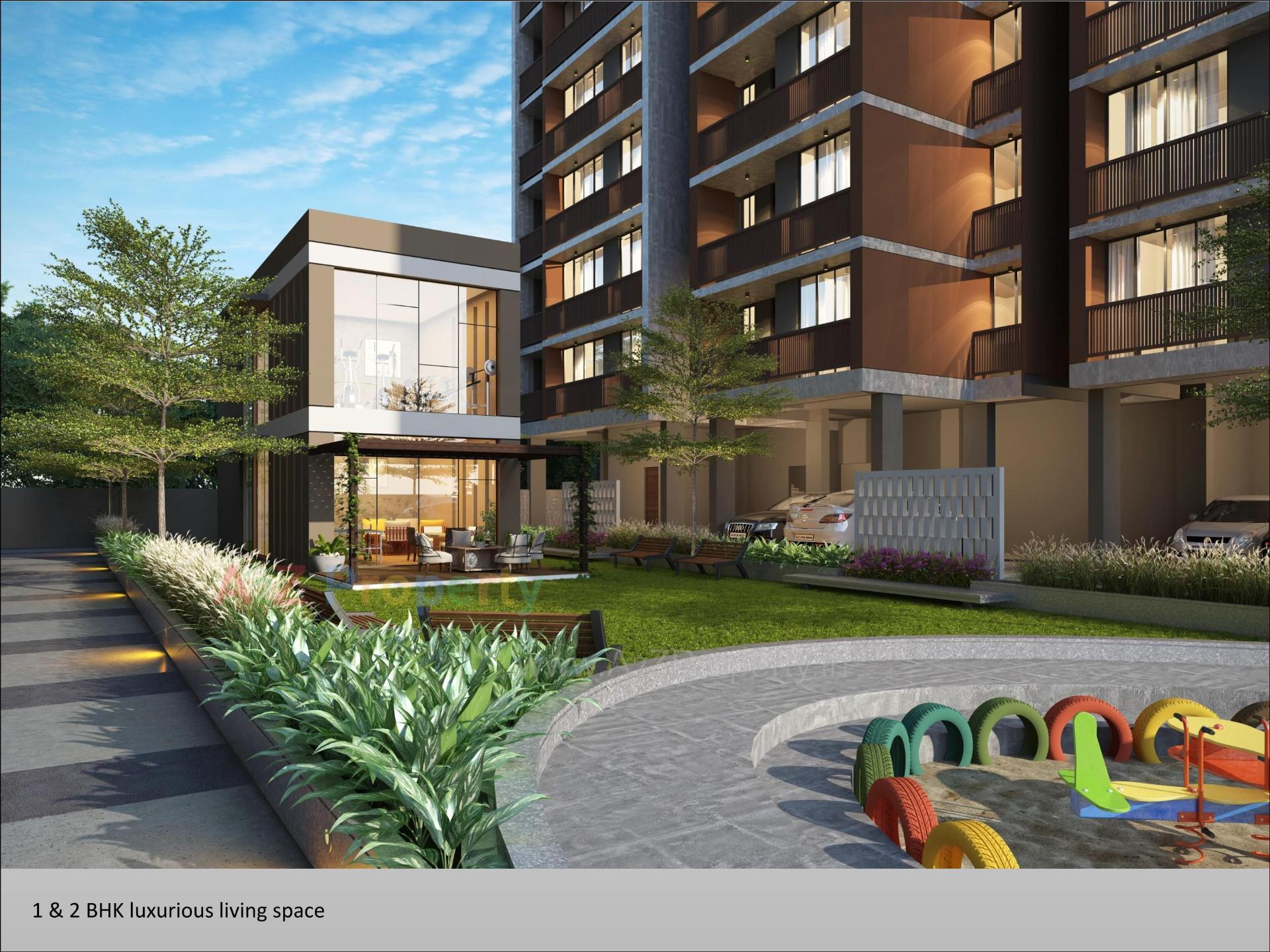 3D Elevation of real estate project Om Residency located at Chenpur, Ahmedabad, Gujarat