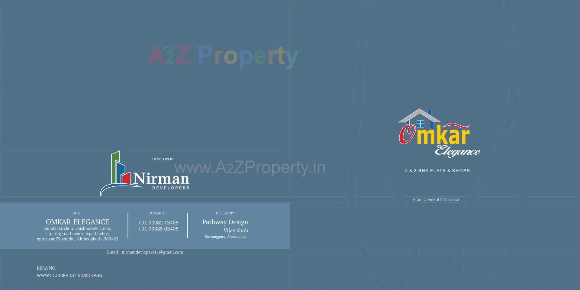  of real estate project Omkar Elegance located at Zundal, Ahmedabad, Gujarat