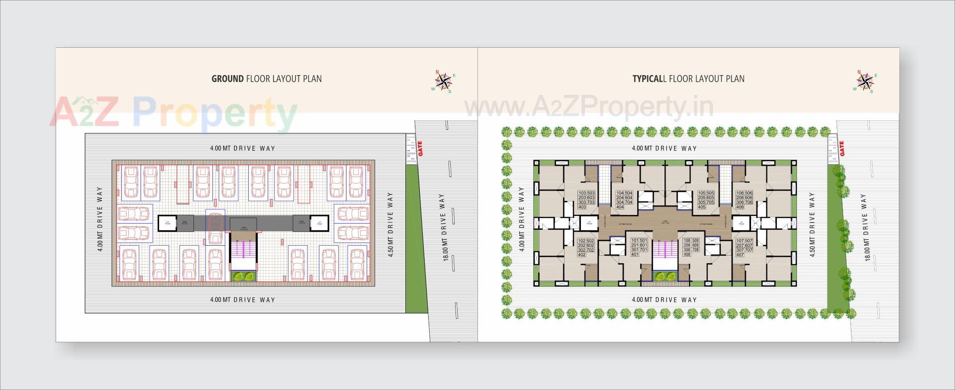 Layout of real estate project Omkar Elite located at Bareja, Ahmedabad, Gujarat