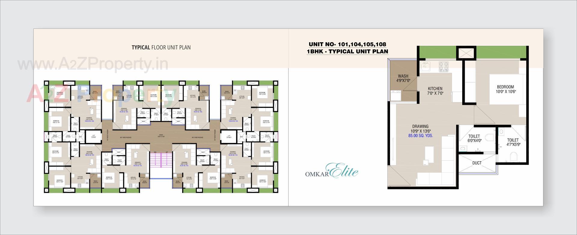 Layout of real estate project Omkar Elite located at Bareja, Ahmedabad, Gujarat