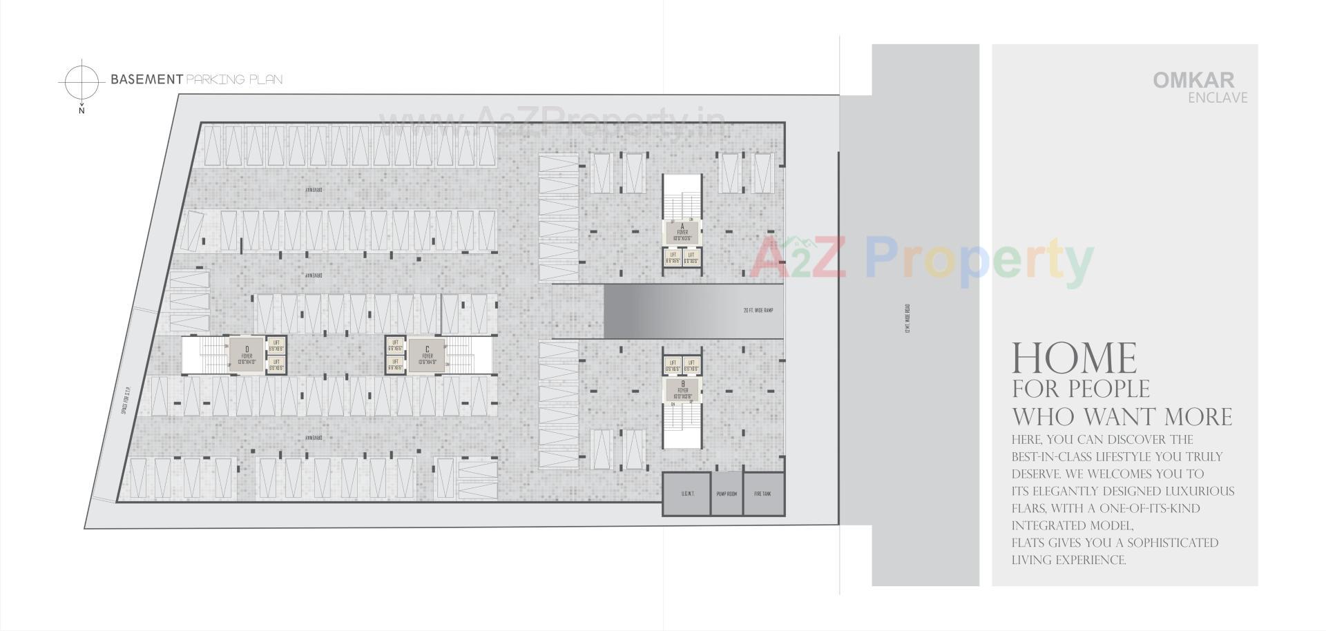 Layout of real estate project Omkar Enclave located at Ranip, Ahmedabad, Gujarat