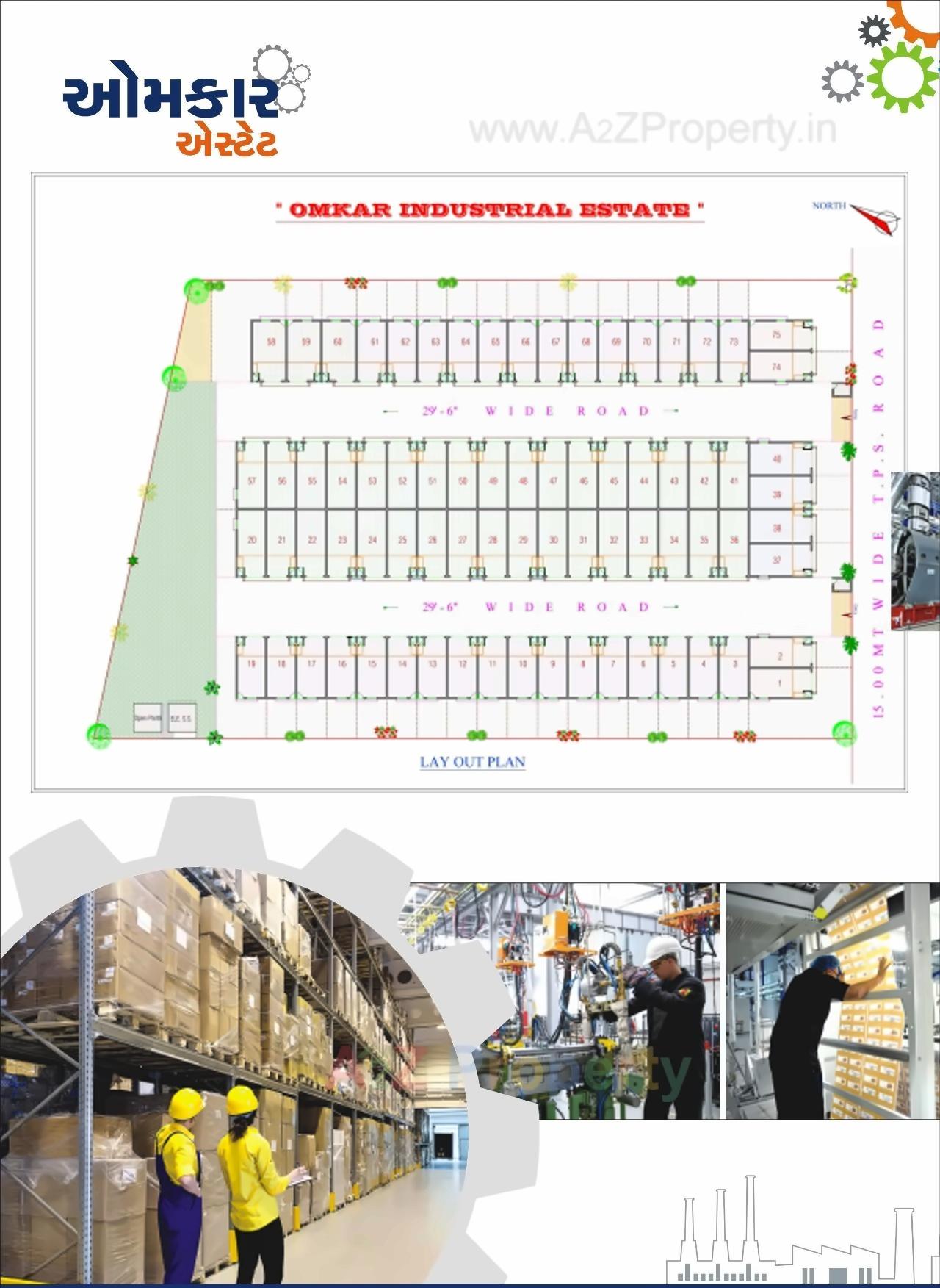 Layout of real estate project Omkar Estate located at Ramol, Ahmedabad, Gujarat