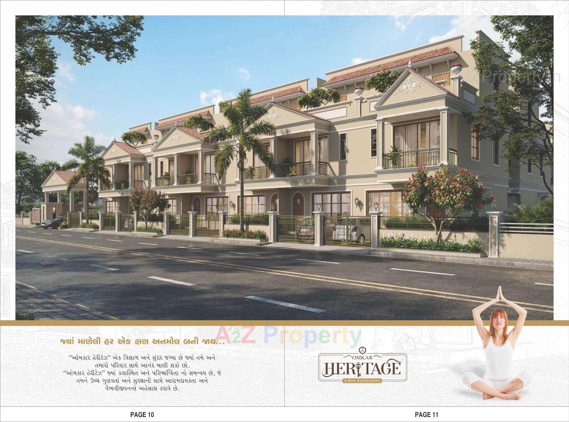 3D Elevation of real estate project Omkar Haritage located at Bareja, Ahmedabad, Gujarat