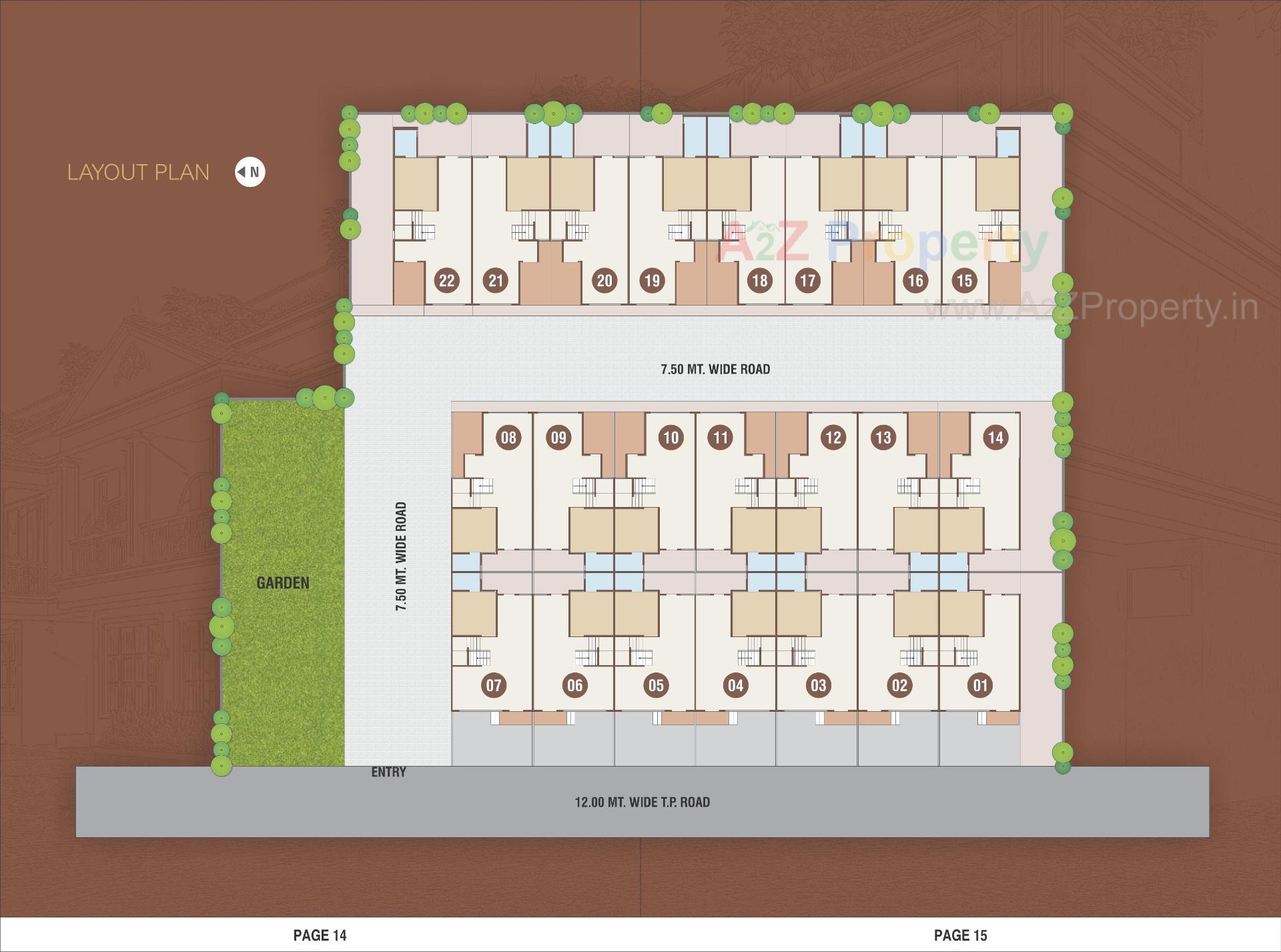 Layout of real estate project Omkar Haritage located at Bareja, Ahmedabad, Gujarat