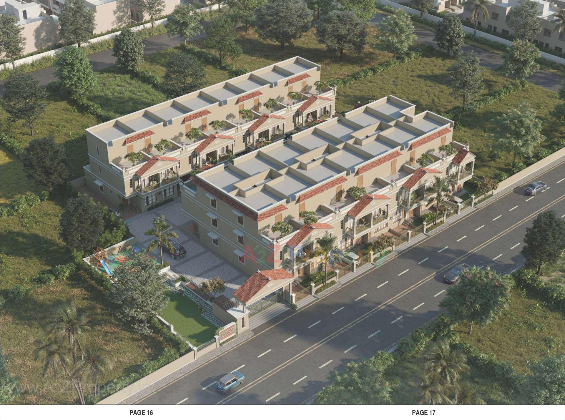 3D Elevation of real estate project Omkar Haritage located at Bareja, Ahmedabad, Gujarat