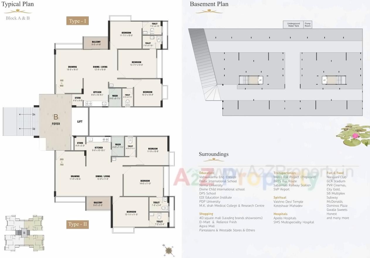Layout of real estate project Omkar Lotus located at Chandkheda, Ahmedabad, Gujarat