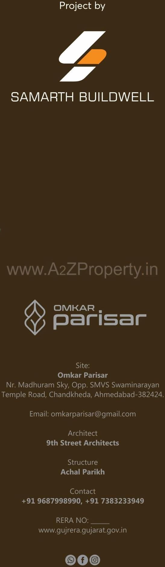 of real estate project Omkar Parisar located at Chandkheda, Ahmedabad, Gujarat