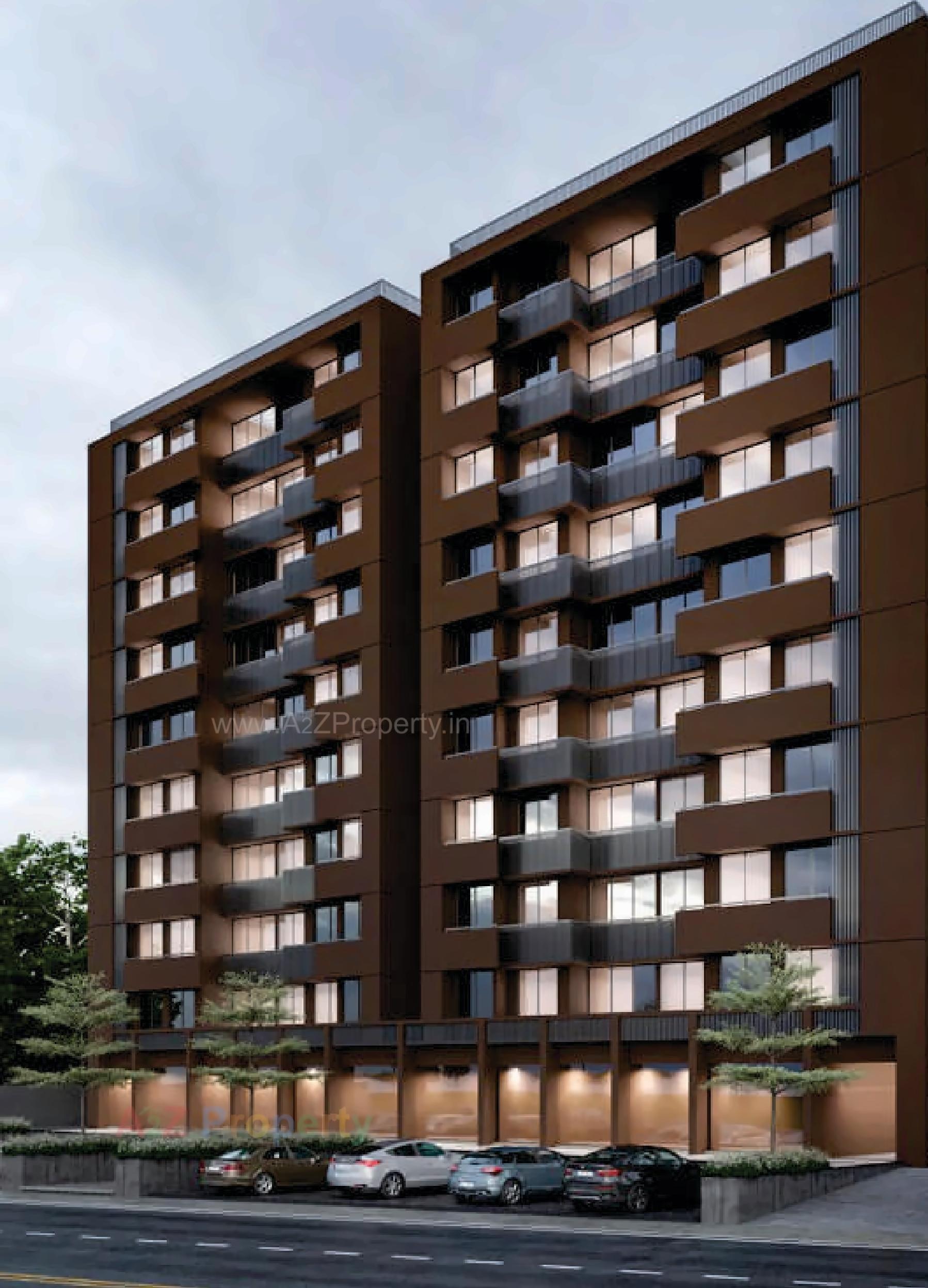 3D Elevation of real estate project Omkar Parisar located at Chandkheda, Ahmedabad, Gujarat