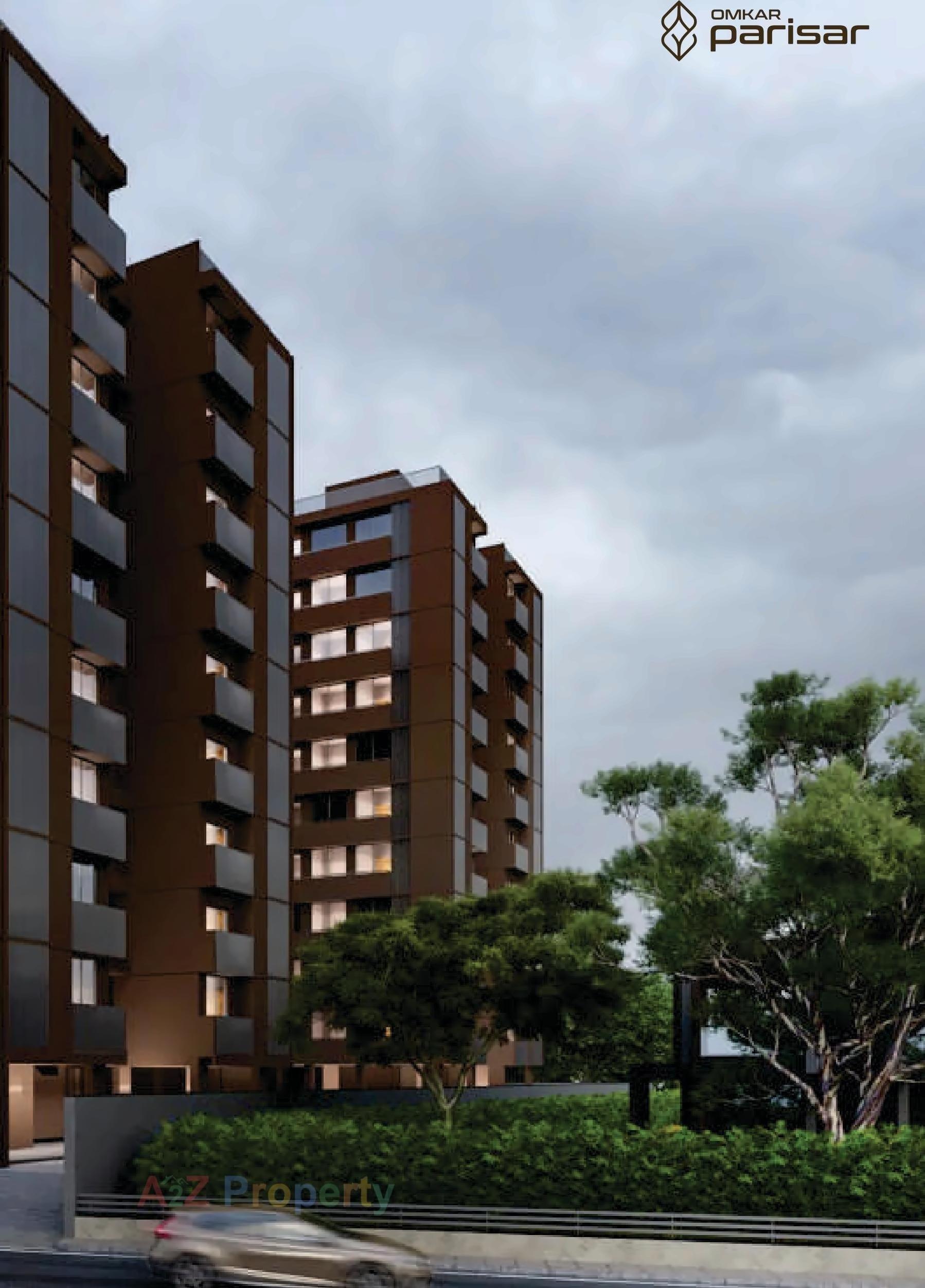3D Elevation of real estate project Omkar Parisar located at Chandkheda, Ahmedabad, Gujarat
