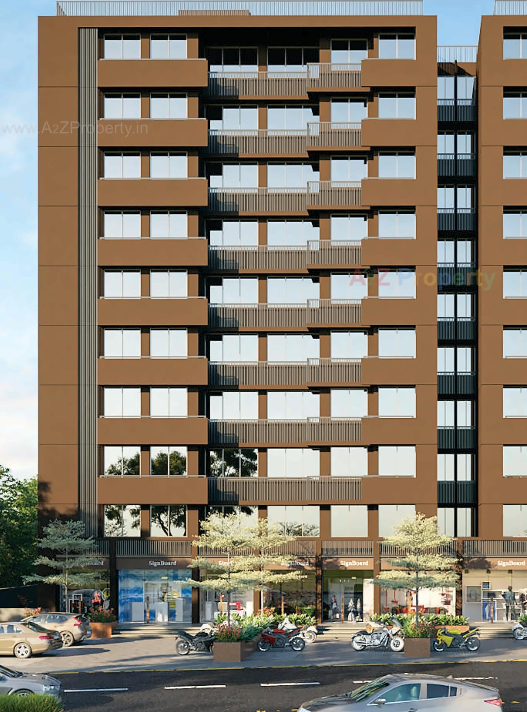 3D Elevation of real estate project Omkar Parisar located at Chandkheda, Ahmedabad, Gujarat