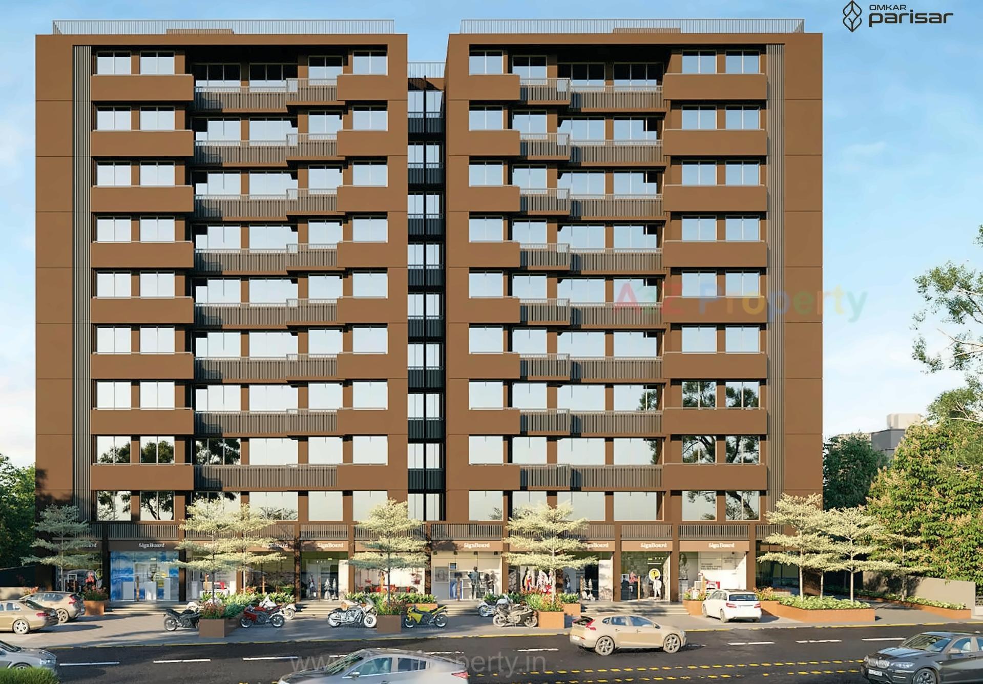 3D Elevation of real estate project Omkar Parisar located at Chandkheda, Ahmedabad, Gujarat